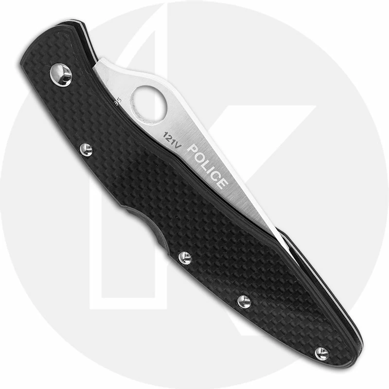 Spyderco Knives Spyderco Police C07LCFS - 2003 Sprint Run - Serrated Edge - Left Hand - Carbon Fiber - Discontinued Item - Serial # - BNIB - Japan Made 5 Spyderco Knives Spyderco Police C07LCFS - 2003 Sprint Run - Serrated Edge - Left Hand - Carbon Fiber - Discontinued Item - Serial # - BNIB - Japan Made - Image 3