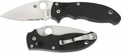 Spyderco Knives Spyderco Manix2 Knife, Part Serrated, SP-C101GPS2 -Cheap Case Knives Store SP C101GPS2