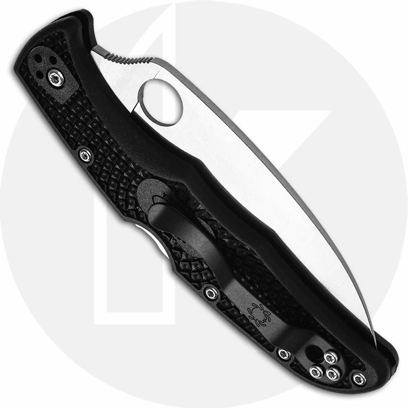 Spyderco Knives Spyderco C10FSWCBK Endura 4 Wharncliffe Knife, 3.78 Inch Serrated Wharncliffe Blade, Black FRN Handle 5 Spyderco Knives Spyderco C10FSWCBK Endura 4 Wharncliffe Knife, 3.78 Inch Serrated Wharncliffe Blade, Black FRN Handle - Image 3