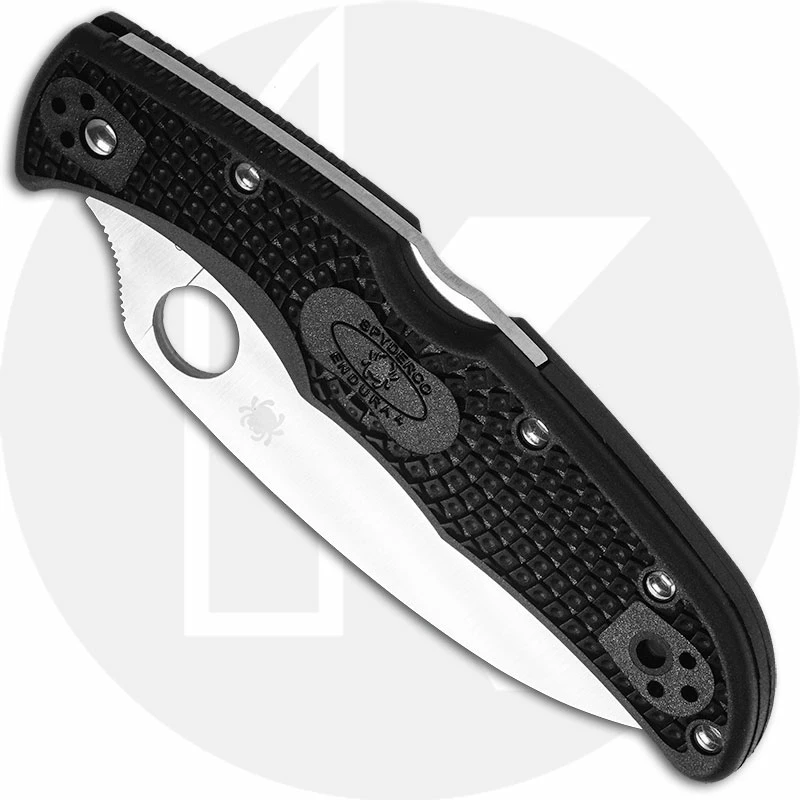 Spyderco Knives Spyderco C10FSWCBK Endura 4 Wharncliffe Knife, 3.78 Inch Serrated Wharncliffe Blade, Black FRN Handle 4 Spyderco Knives Spyderco C10FSWCBK Endura 4 Wharncliffe Knife, 3.78 Inch Serrated Wharncliffe Blade, Black FRN Handle - Image 2