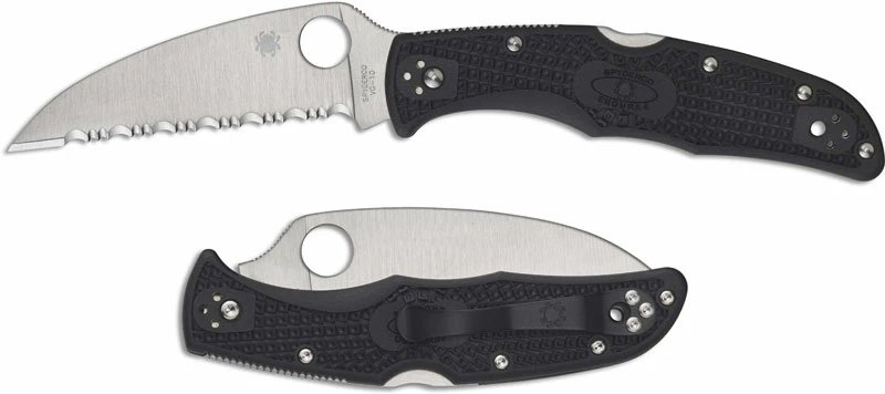 Spyderco Knives Spyderco C10FSWCBK Endura 4 Wharncliffe Knife, 3.78 Inch Serrated Wharncliffe Blade, Black FRN Handle 6 Spyderco Knives Spyderco C10FSWCBK Endura 4 Wharncliffe Knife, 3.78 Inch Serrated Wharncliffe Blade, Black FRN Handle - Image 4