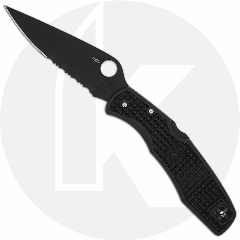 Spyderco Knives: Spyderco Endura 4 Lightweight, Black Part Serrated, SP-C10PSBBK 3 Spyderco Knives: Spyderco Endura 4 Lightweight, Black Part Serrated, SP-C10PSBBK