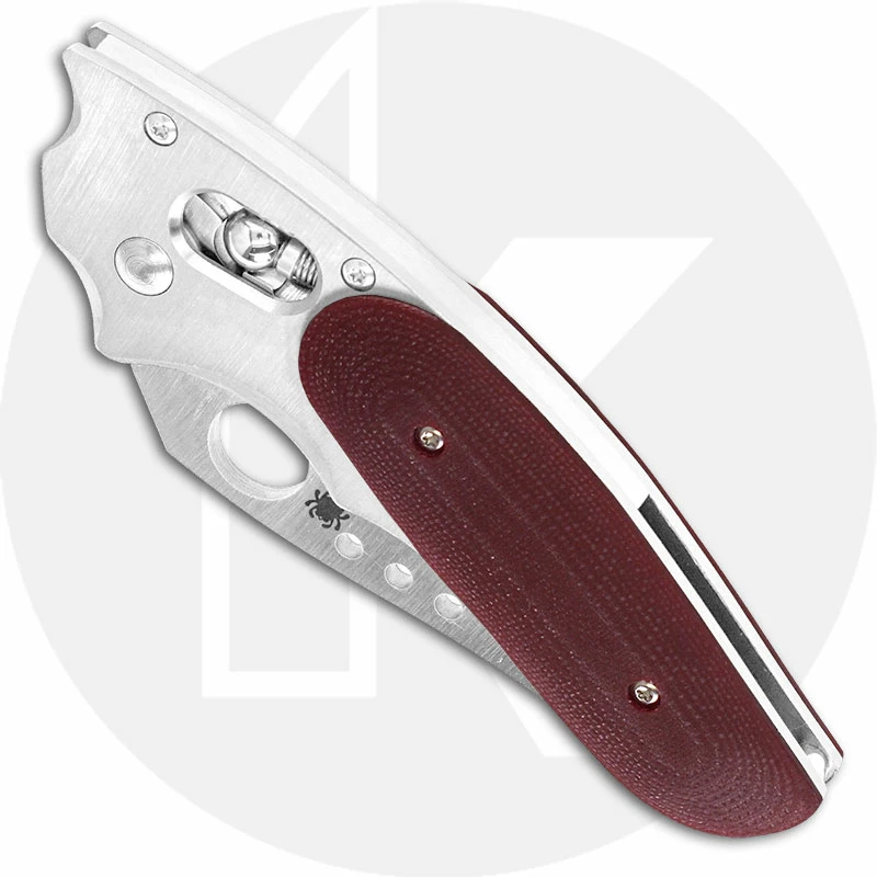 Spyderco Knives Spyderco Viele Phoenix Knife - C114GPRD - Sprint Run - VG-10 Drop Point - Titanium And Red G10 - Made In Japan 4 Spyderco Knives Spyderco Viele Phoenix Knife - C114GPRD - Sprint Run - VG-10 Drop Point - Titanium And Red G10 - Made In Japan - Image 2