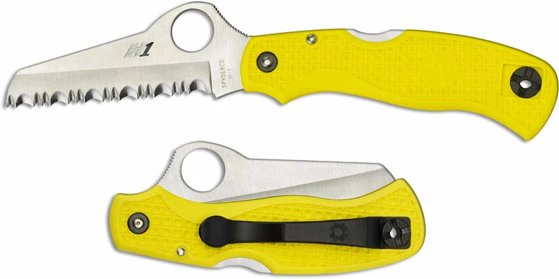 Spyderco Knives Spyderco Saver Salt 79mm, Yellow, SP-C118SYL 6 Spyderco Knives Spyderco Saver Salt 79mm, Yellow, SP-C118SYL - Image 4
