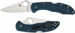 Spyderco Knives Spyderco Delica 4 Lightweight K390 - C11FPK390 - K390 Drop Point - Blue FRN - Lock Back -Cheap Case Knives Store SP C11FPK390