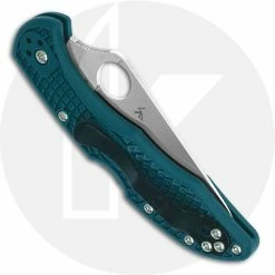 Spyderco Knives Spyderco Delica 4 Lightweight K390 - C11FPK390 - K390 Drop Point - Blue FRN - Lock Back -Cheap Case Knives Store SP C11FPK390 CLOSED BACK