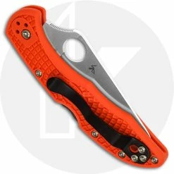 Spyderco Knives Spyderco Delica 4 Lightweight, Orange, SP-C11FPOR 8 Spyderco Knives Spyderco Delica 4 Lightweight, Orange, SP-C11FPOR -Cheap Case Knives Store SP C11FPOR CLOSED BACK