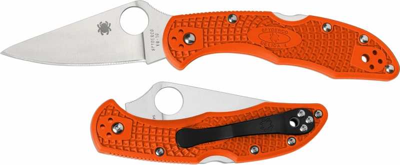 Spyderco Knives Spyderco Delica 4 Lightweight, Orange, SP-C11FPOR 6 Spyderco Knives Spyderco Delica 4 Lightweight, Orange, SP-C11FPOR - Image 4