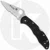 Spyderco Knives Spyderco Delica 4 Lightweight - C11FPSBKRD - Thin Red Line - Part Serrated - Black / Red FRN -Cheap Case Knives Store SP C11FPSBKRD OPEN FRONT