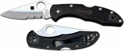 Spyderco Knives Spyderco Delica 4 Knife, Part Serrated, SP-C11PSBK -Cheap Case Knives Store SP C11PSBK