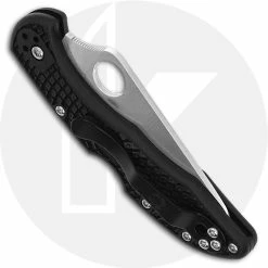 Spyderco Knives Spyderco Delica 4 Knife, Part Serrated, SP-C11PSBK -Cheap Case Knives Store SP C11PSBK CLOSED BACK