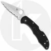 Spyderco Knives: Spyderco Delica 4 Knife, Serrated, SP-C11SBK -Cheap Case Knives Store SP C11SBK OPEN FRONT