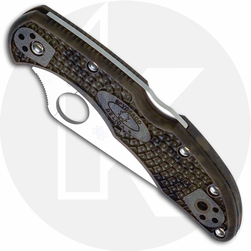 Spyderco Knives Spyderco Delica 4 Zome Green FRN, C11ZFPGR 4 Spyderco Knives Spyderco Delica 4 Zome Green FRN, C11ZFPGR - Image 2