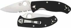 Spyderco Knives: Spyderco Tenacious Knife, Part Serrated, SP-C122GPS -Cheap Case Knives Store SP C122GPS
