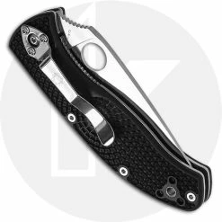 Spyderco Knives Spyderco Tenacious Lightweight Knife C122PSBK - Value Priced Folder - Part Serrated - Liner Lock - Black FRN Handle -Cheap Case Knives Store SP C122PSBK CLOSED BACK