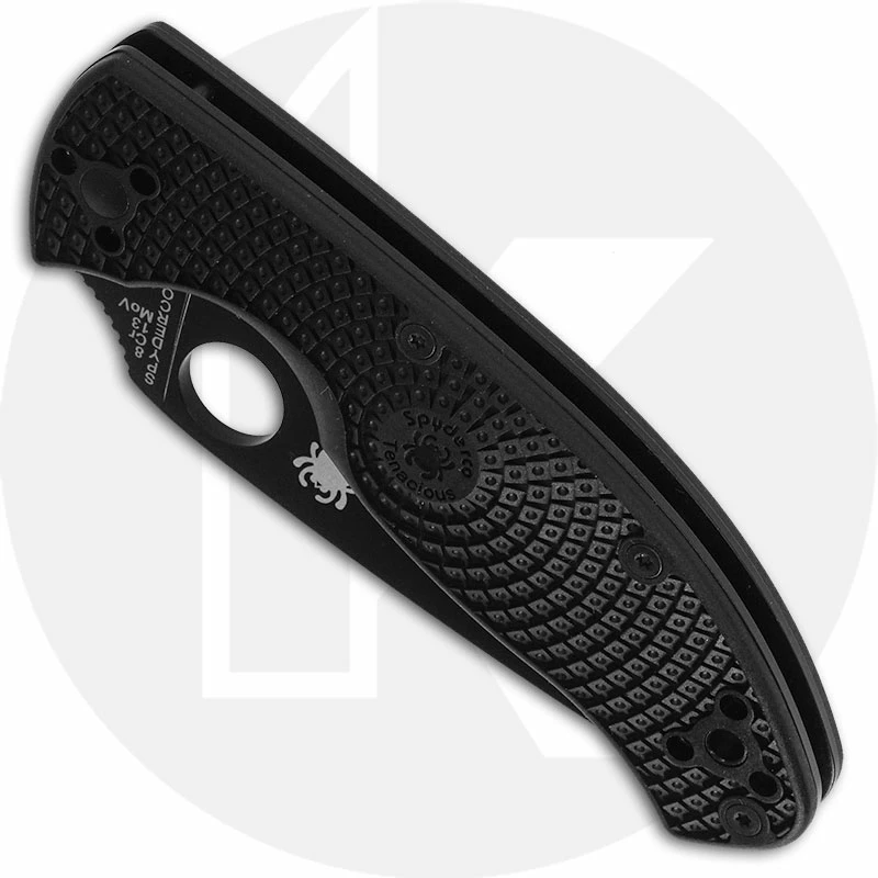 Spyderco Knives Spyderco Tenacious Lightweight C122SBBK - Value Folder - Serrated Black Blade - Liner Lock - Black FRN 4 Spyderco Knives Spyderco Tenacious Lightweight C122SBBK - Value Folder - Serrated Black Blade - Liner Lock - Black FRN - Image 2
