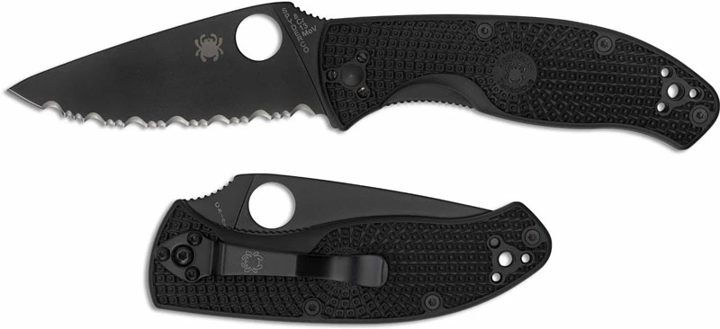 Spyderco Knives Spyderco Tenacious Lightweight C122SBBK - Value Folder - Serrated Black Blade - Liner Lock - Black FRN 6 Spyderco Knives Spyderco Tenacious Lightweight C122SBBK - Value Folder - Serrated Black Blade - Liner Lock - Black FRN - Image 4