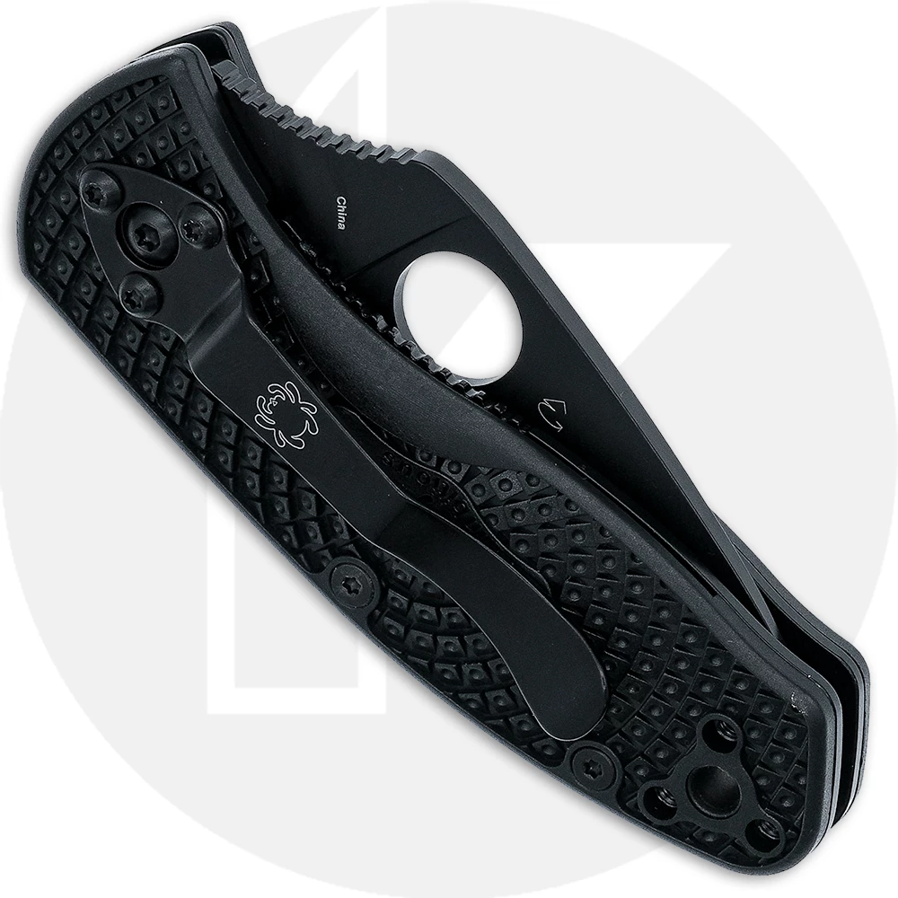 Spyderco Knives Spyderco Ambitious Lightweight Black C148PBBK - Plain Edge - Black FRN - Liner Lock Folder 5 Spyderco Knives Spyderco Ambitious Lightweight Black C148PBBK - Plain Edge - Black FRN - Liner Lock Folder - Image 3