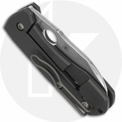 Spyderco Knives Spyderco Techno 2 C158TIP2 Marcin Slysz EDC Sheepfoot Blade Ti Handle RIL Folding Knife -Cheap Case Knives Store SP C158TIP2 CLOSED BACK