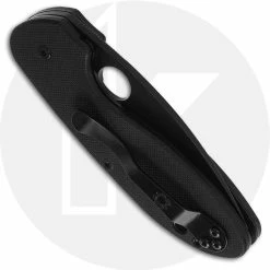 Spyderco Knives Spyderco C216GPBBK Efficient Knife 2.98 Inch Black Drop Point, Black G10 Handle -Cheap Case Knives Store SP C216GPBBK CLOSED BACK