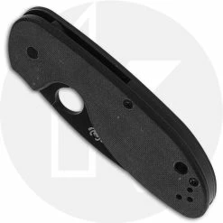 Spyderco Knives Spyderco C216GPBBK Efficient Knife 2.98 Inch Black Drop Point, Black G10 Handle -Cheap Case Knives Store SP C216GPBBK CLOSED FRONT