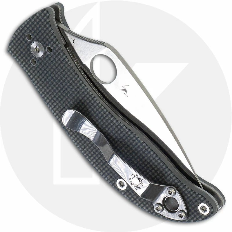 Spyderco Knives Spyderco C222GPGY Alcyone Knife EDC Linerlock Folding Knife Drop Point With Gray G10 Handle 5 Spyderco Knives Spyderco C222GPGY Alcyone Knife EDC Linerlock Folding Knife Drop Point With Gray G10 Handle - Image 3