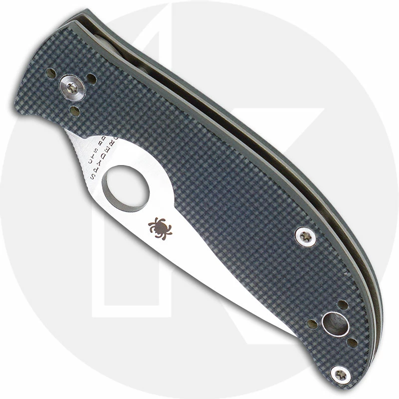 Spyderco Knives Spyderco C222GPGY Alcyone Knife EDC Linerlock Folding Knife Drop Point With Gray G10 Handle 4 Spyderco Knives Spyderco C222GPGY Alcyone Knife EDC Linerlock Folding Knife Drop Point With Gray G10 Handle - Image 2