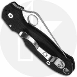Spyderco Knives Spyderco C223GS Para 3, Serrated Compression Lock, Black G-10 Folding Knife -Cheap Case Knives Store SP C223GS CLOSED BACK