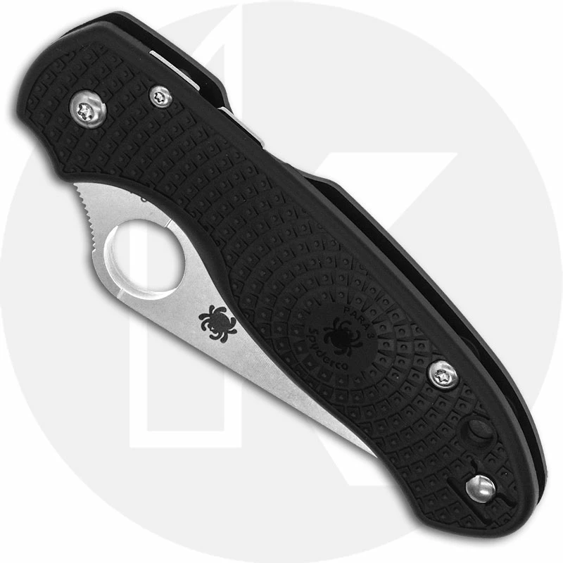 Spyderco Knives Spyderco C223PBK Para 3 Lightweight EDC Knife, Satin Blade, Black FRN Handle With Compression Lock USA Made 4 Spyderco Knives Spyderco C223PBK Para 3 Lightweight EDC Knife, Satin Blade, Black FRN Handle With Compression Lock USA Made - Image 2