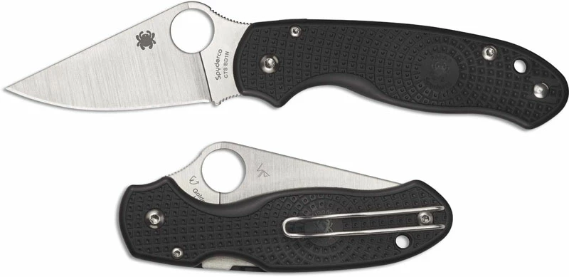 Spyderco Knives Spyderco C223PBK Para 3 Lightweight EDC Knife, Satin Blade, Black FRN Handle With Compression Lock USA Made 6 Spyderco Knives Spyderco C223PBK Para 3 Lightweight EDC Knife, Satin Blade, Black FRN Handle With Compression Lock USA Made - Image 4