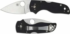 Spyderco Knives Spyderco Lil' Native Backlock Knife C230MBGP EDC Compact Folder Plain Blade Black G10