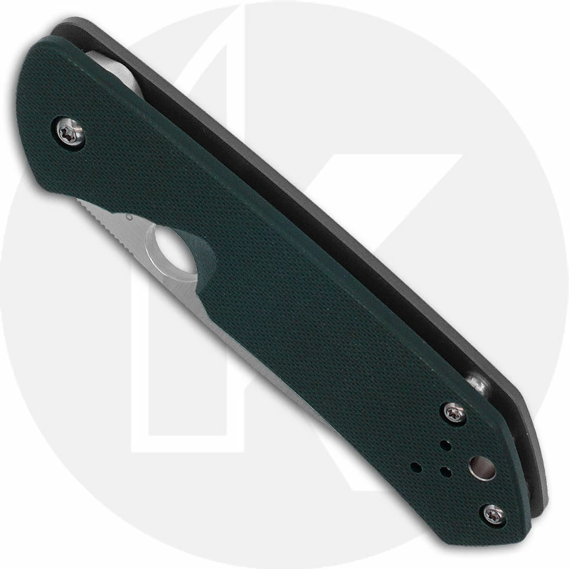 Spyderco Knives Spyderco Brouwer C232GTIP Jerry Brouwer Drop Point Green G10 And Titanium Folder 4 Spyderco Knives Spyderco Brouwer C232GTIP Jerry Brouwer Drop Point Green G10 And Titanium Folder - Image 2