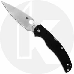Spyderco Knives Spyderco C244GP Native Chief Knife - 4.08 Inch Drop Point - Black G10 Handle - USA Made