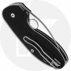 Spyderco Knives Spyderco C246GPS Insistent Knife - 2.48 Inch Part Serrated Drop Point - Black G10 - Liner Lock -Cheap Case Knives Store SP C246GPS CLOSED BACK