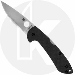 Spyderco Knives Spyderco Siren C247CFP - Sprint Run - S90V Drop Point - Black Carbon Fiber - USA Made
