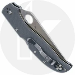 Spyderco Knives Spyderco Stretch 2 XL G10 C258GPGYCW - CPM Cru-Wear - Gray G10 - Back Lock Folder -Cheap Case Knives Store SP C258GPGYCW CLOSED BACK