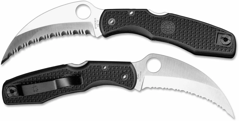 Spyderco Knives Spyderco SpyderHawk Knife - C77SBK Serrated - RARE Black FRN With Endura Mark - Discontinued Item - Serial # - BNIB - Circa 2003 3 Spyderco Knives Spyderco SpyderHawk Knife - C77SBK Serrated - RARE Black FRN With Endura Mark - Discontinued Item - Serial # - BNIB - Circa 2003