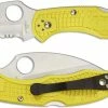 Spyderco Knives Spyderco Salt 2 Wharncliffe C88SWCYL2 Serrated Rust Proof Blade Yellow FRN Lock Back
