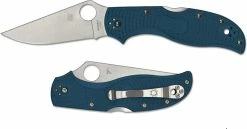 Spyderco Knives Spyderco Stretch 2 Lightweight K390 - C90FP2K390 - Straight Spine - K390 Clip Point - Blue FRN - Lock Back -Cheap Case Knives Store SP C90FP2K390
