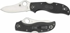 Spyderco Knives Spyderco C90PBK2 Stretch 2 Knife, 3.45 Inch VG10 Skinner Style Blade, Black FRN Handle -Cheap Case Knives Store SP C90PBK2