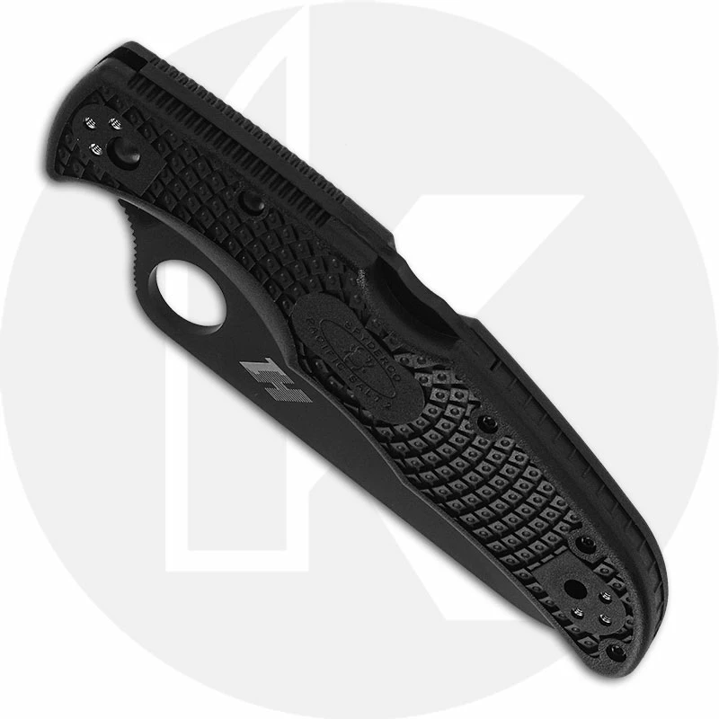 Spyderco Knives Spyderco Pacific Salt 2 C91PBBK2 - Plain Edge Black H1 Blade - Black FRN - Lock Back 4 Spyderco Knives Spyderco Pacific Salt 2 C91PBBK2 - Plain Edge Black H1 Blade - Black FRN - Lock Back - Image 2
