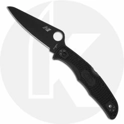 Spyderco Knives Spyderco Pacific Salt 2 C91PBBK2 - Plain Edge Black H1 Blade - Black FRN - Lock Back