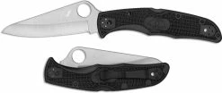 Spyderco Knives Spyderco Pacific Salt 2 C91PBK2 - Plain Edge Satin H1 Blade - Black FRN - Lock Back -Cheap Case Knives Store SP C91PBK2