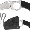 Spyderco Knives Spyderco Swick 5 Knife FB14S5 - Sal Glesser - Serrated LC200N Wharncliffe Fixed Blade - LARGE HOLE - Black G10 - Boltaron Sheath - USA Made