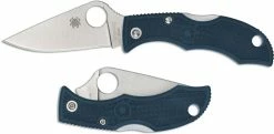 Spyderco Knives Spyderco Ladybug 3 LFP3K390 - Plain Edge Satin K390 Blade - Blue FRN - Lock Back -Cheap Case Knives Store SP LFP3K390