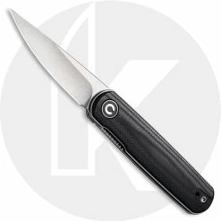 CIVIVI Knives CIVIVI Lumi C20024-3 - Stonewash 14C28N - Black G10 - Liner Lock - Front Flipper Folder