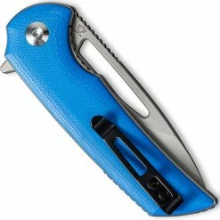 CIVIVI Knives CIVIVI Odium Knife C2010C - Stonewash D2 Drop Point - Blue G10 - Liner Lock Flipper Folder -Cheap Case Knives Store WE C2010C CLOSED BACK