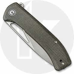 CIVIVI Knives CIVIVI Riffle C2024C - Gray Stonewash 14C28N Drop Point - Dark Green Micarta - Liner Lock Flipper Folder -Cheap Case Knives Store WE C2024C CLOSED FRONT