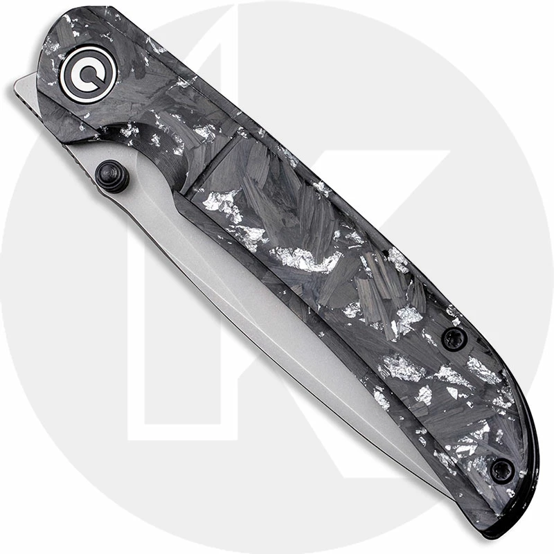 CIVIVI Knives CIVIVI Imperium C2106B - Stonewash Nitro-V - Shredded Carbon Fiber And Silvery Shred Resin - Liner Lock - Front Flipper Folder 4 CIVIVI Knives CIVIVI Imperium C2106B - Stonewash Nitro-V - Shredded Carbon Fiber And Silvery Shred Resin - Liner Lock - Front Flipper Folder - Image 2