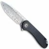 CIVIVI Knives CIVIVI Elementum Knife C907DS - Damascus Drop Point - Black G10 / Carbon Fiber - Liner Lock Flipper Folder 2 CIVIVI Knives CIVIVI Elementum Knife C907DS - Damascus Drop Point - Black G10 / Carbon Fiber - Liner Lock Flipper Folder -Cheap Case Knives Store WE C907DS OPEN FRONT